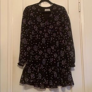 Black patterned urban outfitters dress